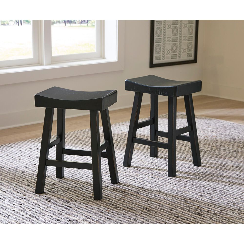 Signature Design by Ashley Glosco Counter Stool in Antique Black