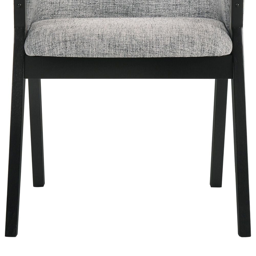 Blue River Arcadia and Renzo 5-Piece 48&quot; Dining Set with Gray Cushion in Black, , large