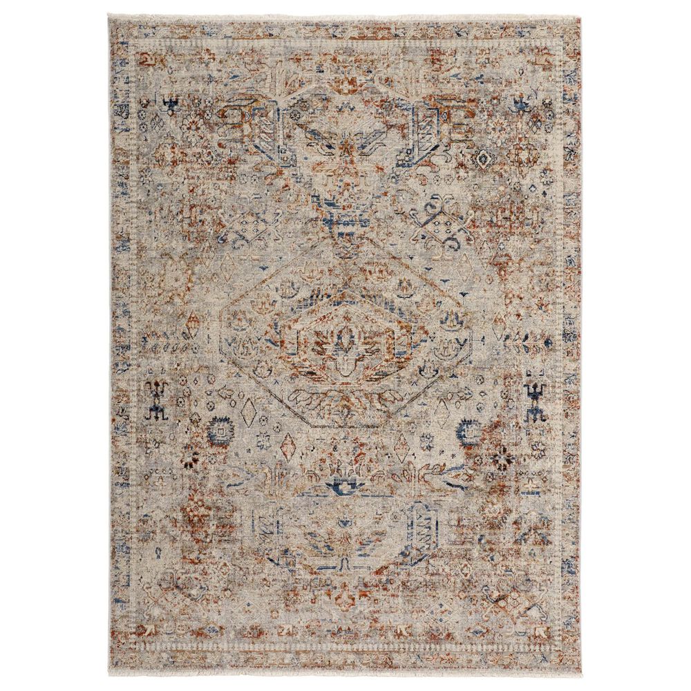 Feizy Kaia 5" x 7"9" Gray and Multicolor Area Rug, , large