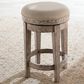 Belle Furnishings City Scape Upholstered Swivel Console Stool in Burnished Beige, , large