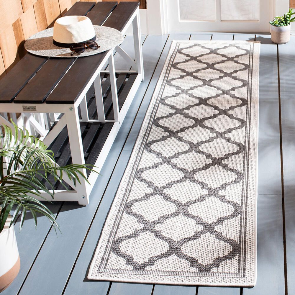 Safavieh Bermuda 2&#39; x 8&#39; Ivory and Grey Indoor/Outdoor Area Performance Rug, , large