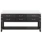 Lexora Home Norwalk 72" Double Bathroom Vanity in Black Oak with White Quartz Top and Rectangular Sinks, , large