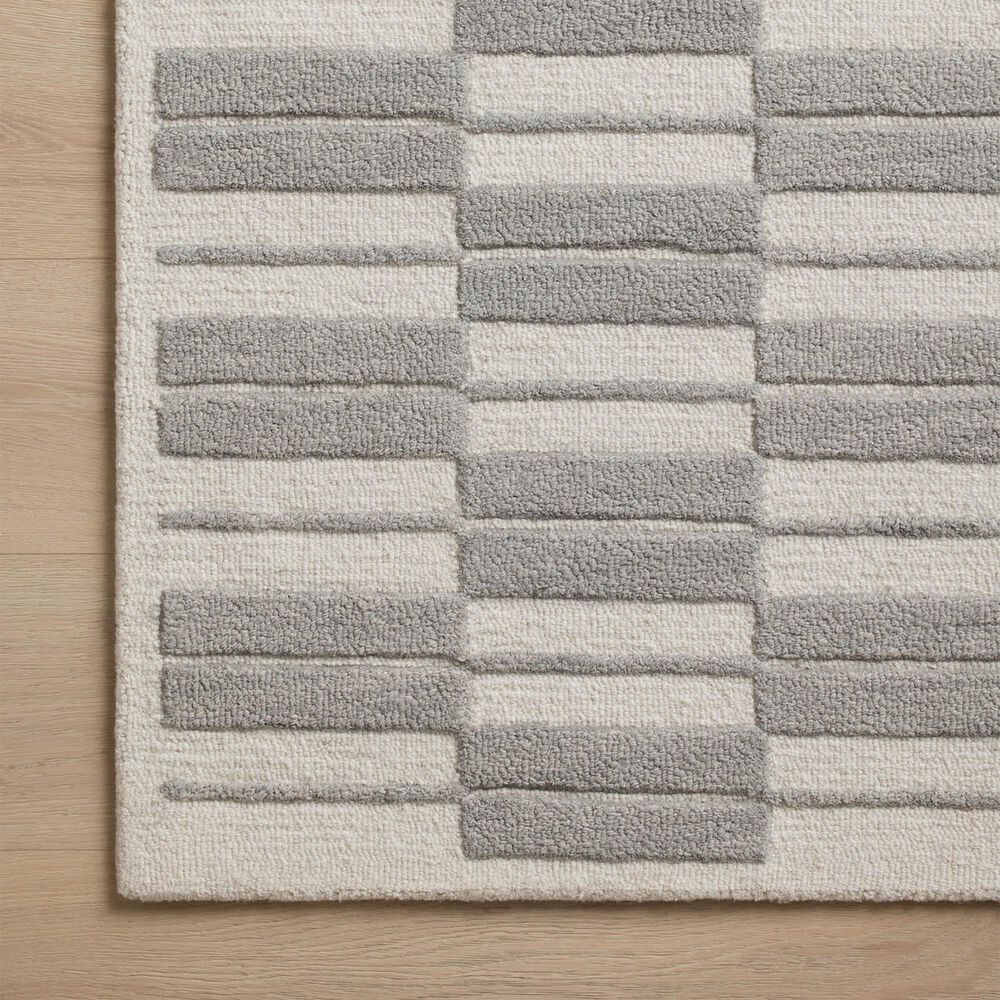 Chris Loves Julia x Loloi Bradley 5&#39; x 7&#39;6&quot; Ivory and Grey Area Rug, , large