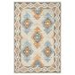 Safavieh Micro-Loop Southwestern 4" x 6" Blue and Beige Area Rug, , large