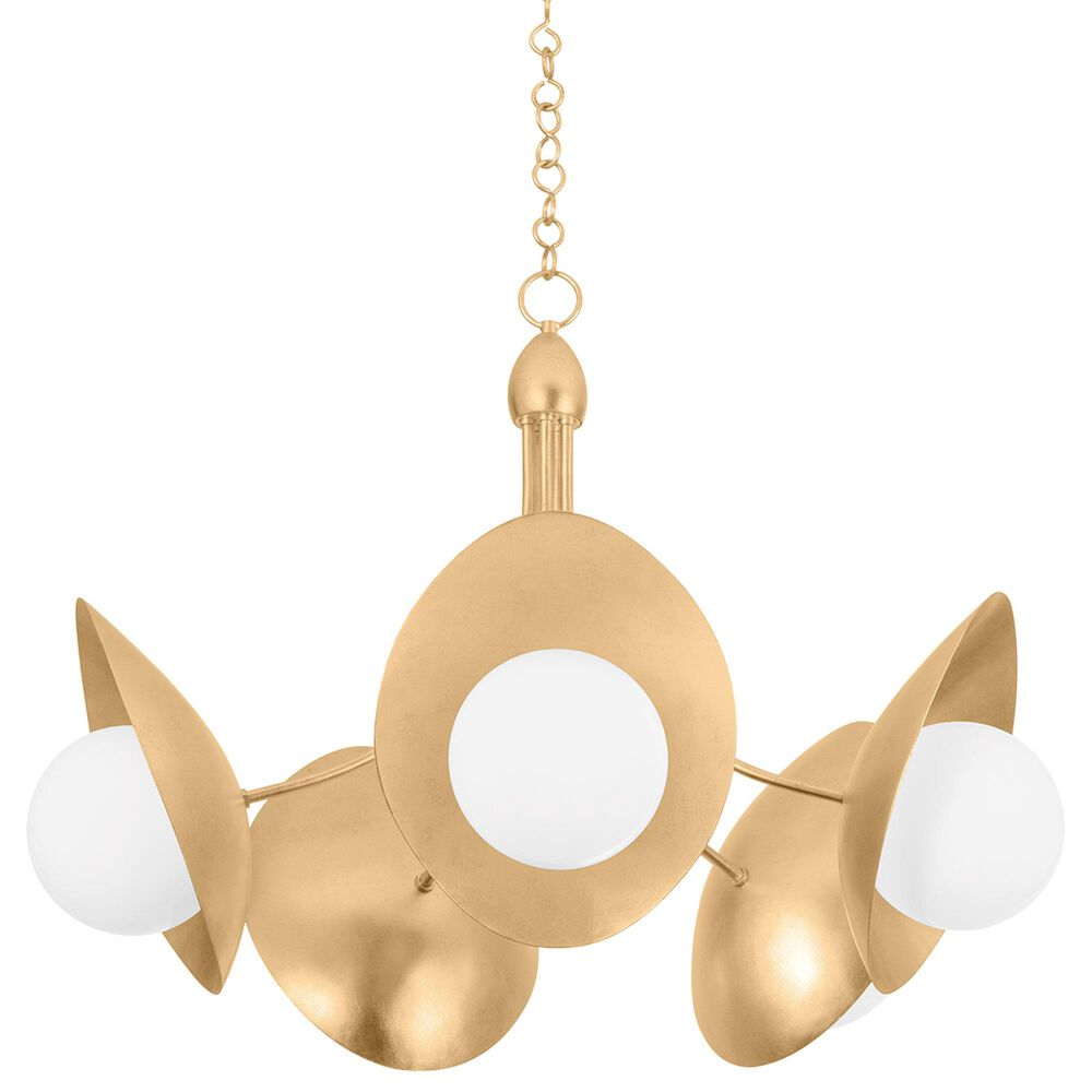 Troy Lighting Olson 5-Light Chandelier in Vintage Gold Leaf, , large