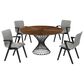 Blue River Cirque and Varde 5-Piece Round Dining Set in Black, , large