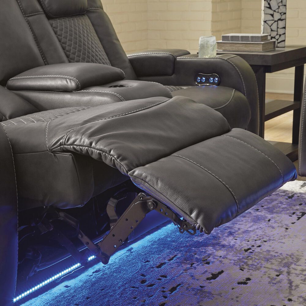 Ashley Fyne-Dyme 2-Piece Power Reclining Living Room Set in Shadow, , large