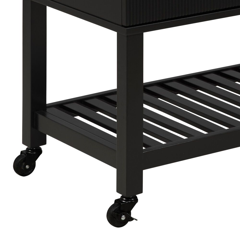Linden Boulevard Poppy Kitchen Cart in Black, , large