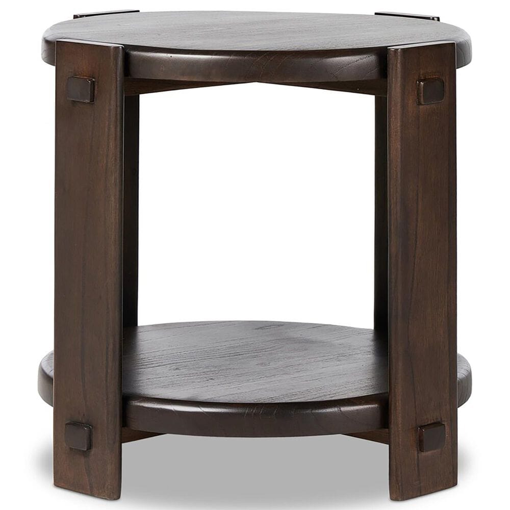 Four Hands Aidan End Table in Matte Brown Neem, , large