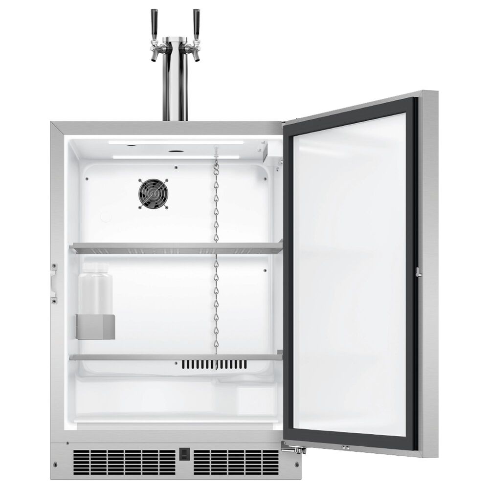 DCS 24" Right Hinge Outdoor Beer Dispenser with Dual Tap in Stainless Steel, , large