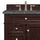 James Martin Vanities Brittany 30" Single Bathroom Vanity in Burnished Mahogany with 3 cm Parisien Bleu Quartz Top and Rectangular Sink, , large