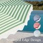 HOMLUX 10" Patio Umbrella with Adjustable Tilt and Scalloped Edge in Green, , large