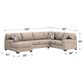 Ashley Seyler Lane 3-Piece Sectional in Hemp, , large