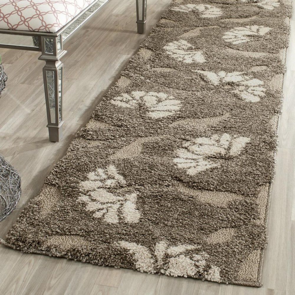 Safavieh Florida Shag SG459-7913 2&#39;3&quot; x 13&#39; Smoke and Beige Runner, , large