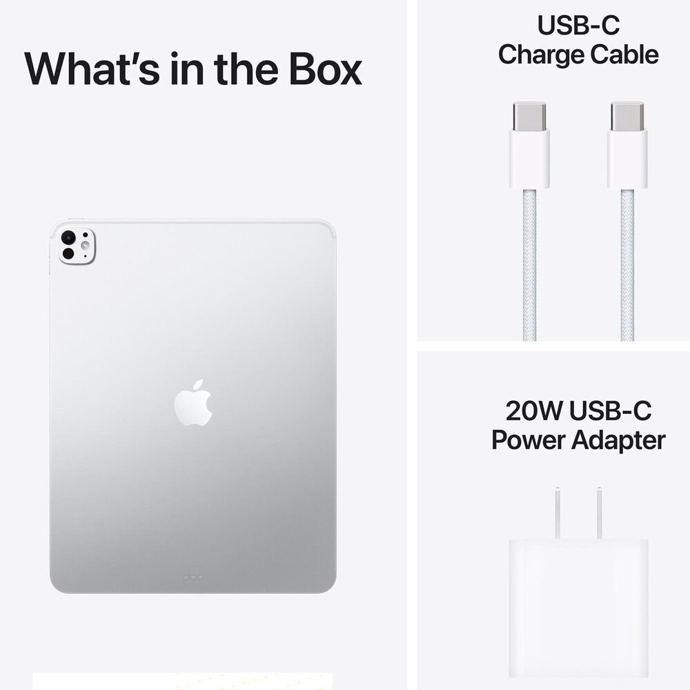 Apple 13" iPad Pro | Apple M5 Chip - Wi-Fi 2TB with Nano-Texture Glass in Silver (latest Model) and 2-Year AppleCare+, , large