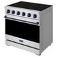 Thor Kitchen Gordon Ramsay 6 Cu. Ft. Professional Freestanding Electric Range with Blue Handle Kit in Stainless Steel, , large