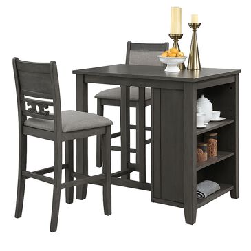 New Heritage Gia 3-Piece Counter Height Dining Set in Grey, , large