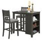 New Heritage Gia 3-Piece Counter Height Dining Set in Grey, , large