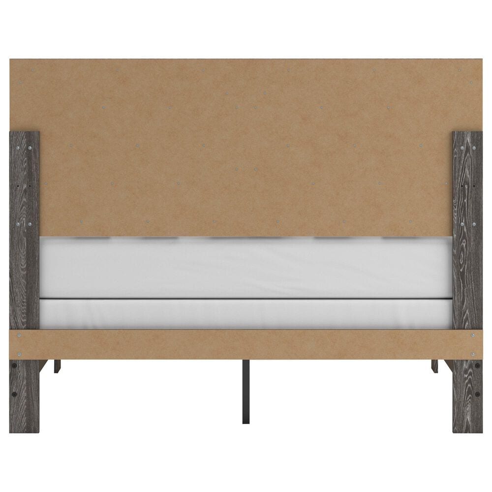 Ashley Sylveri Queen Chevron Panel Bed in Gray, , large