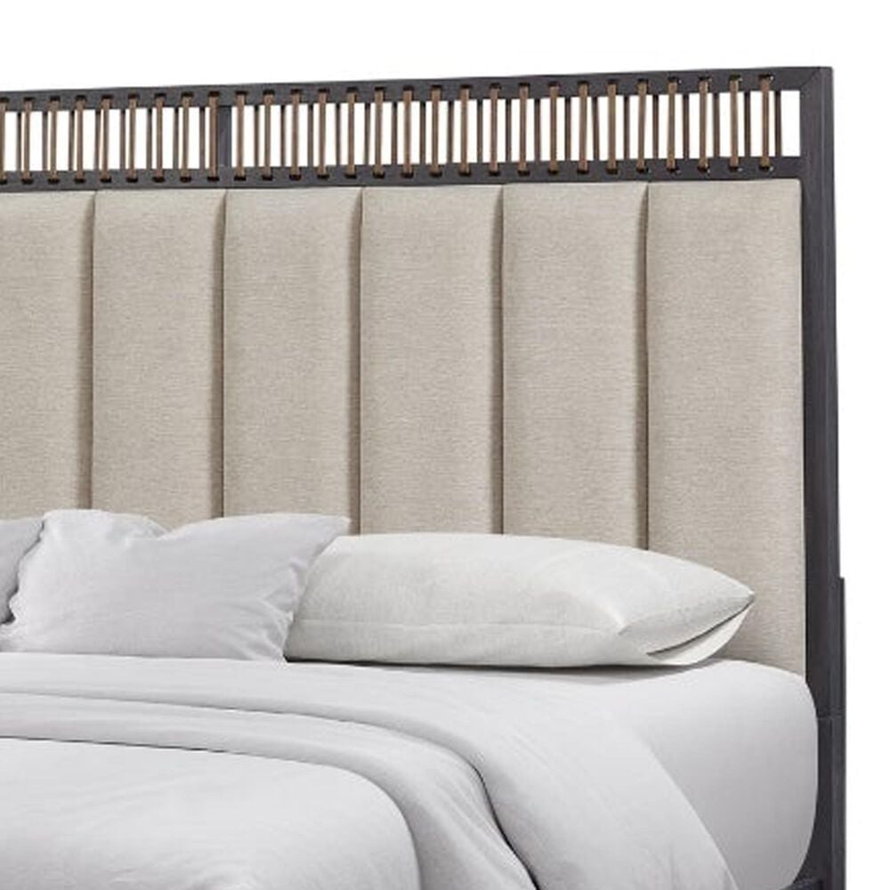 Sterling Timber Elure King Upholstered and Strap Panel Bed in Peppercorn, , large