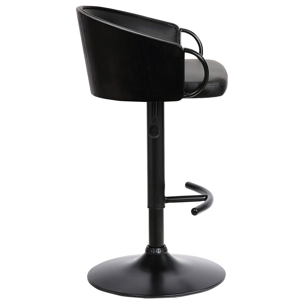 Blue River Montego Adjustable Swivel Barstool in Black, , large