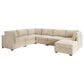 HOMLUX 7-Piece Mod Sectional with Chaise in Beige, , large