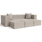 Jaxx Zipline 3-Piece Stationary Convertible Sleeper Sofa in Grey Velvet, , large