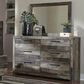 Ashley Derekson Youth Bedroom Mirror in Walnut and Gray, , large