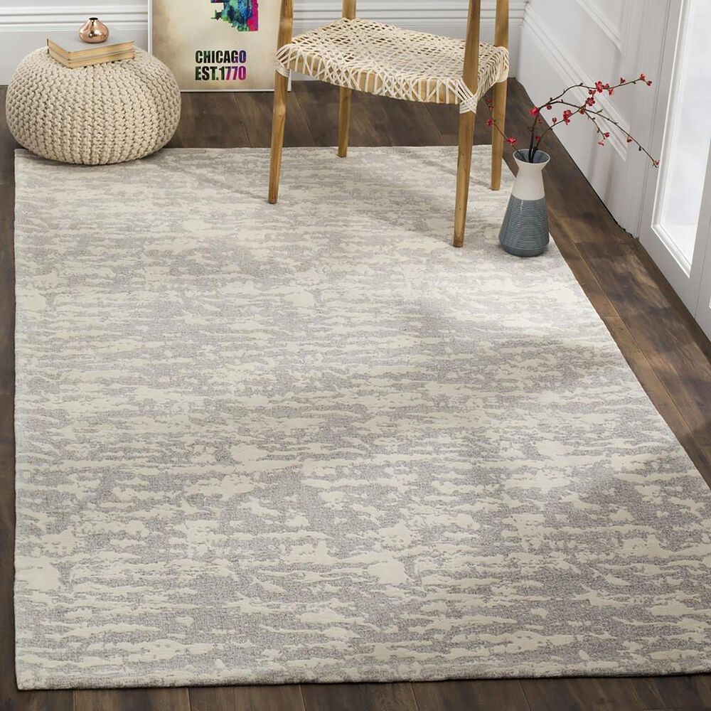 Safavieh Marbella MRB631A 4&#39; x 6&#39; Light Grey and Ivory Area Rug, , large