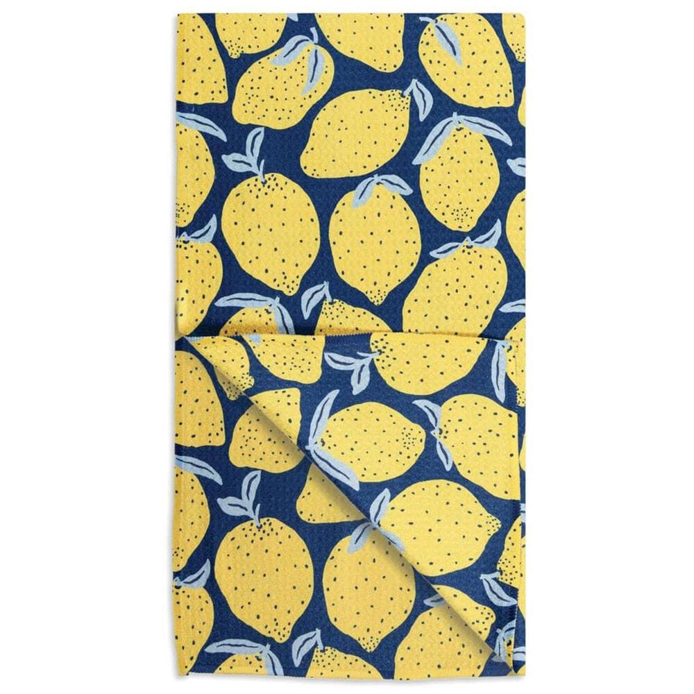 MuKitchen Vibe Dish Towel in Lemons and Blue, , large