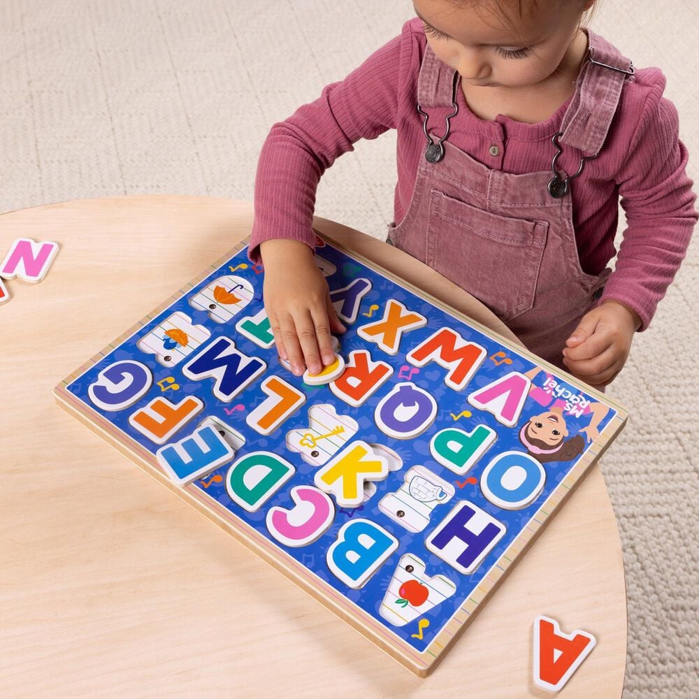 Melissa &amp; Doug Ms. Rachel Wooden Phonics Alphabet Sound Puzzle, , large
