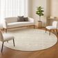 Dalyn Rug Company Soft Essentials Solid Ivory 8" Round Indoor/Outdoor Area Rug, , large