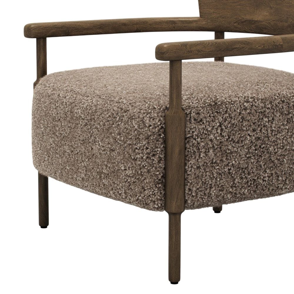 Amber Lewis x Four Hands Bennett Arm Chair in Taupe Shearling, , large