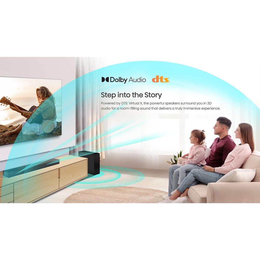 Hisense HS2100 2.1 CH Soundbar with Wireless Subwoofer, , large