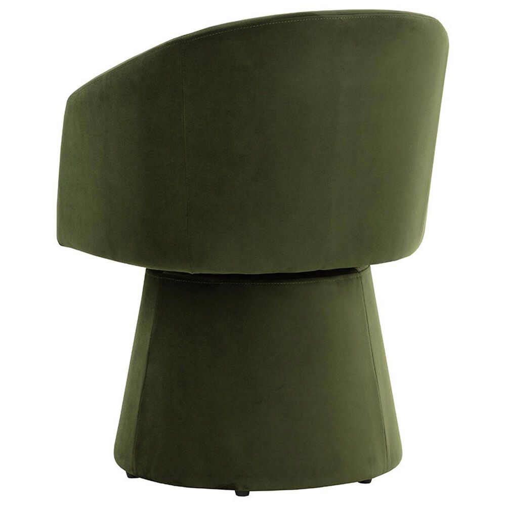 37B Etta Swivel Dining Arm Chair in Moss Green, , large