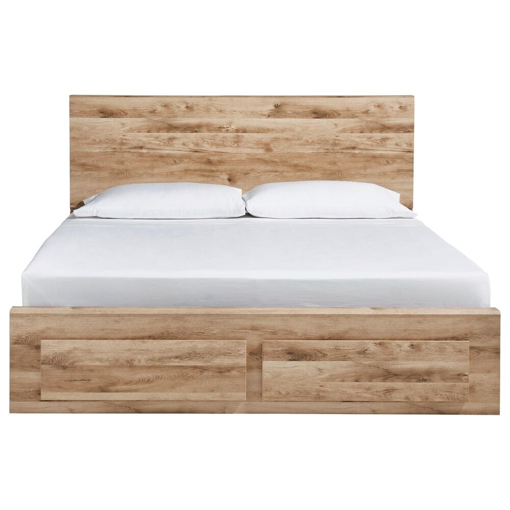 Ashley Hyanna Queen Panel Storage Bed in Tan Brown, , large