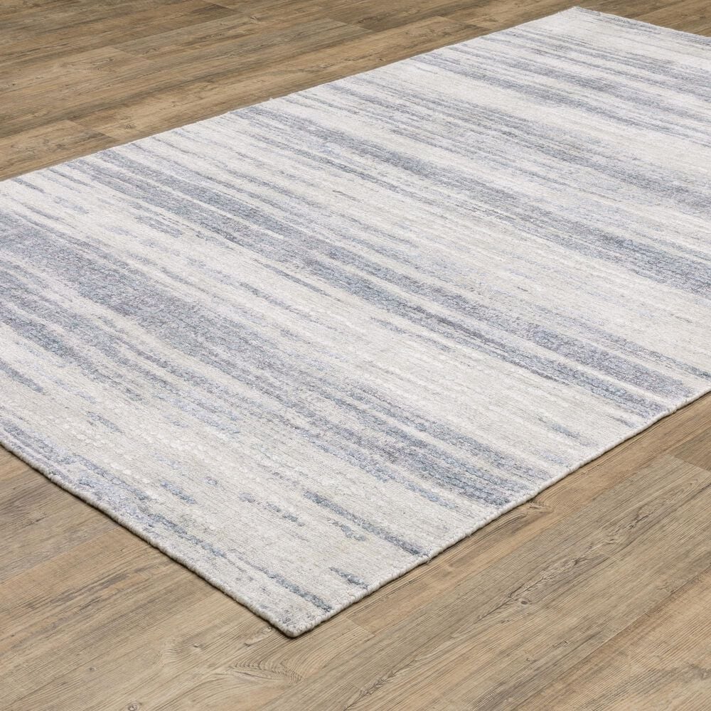 Oriental Weavers Clarke Ivory and Blue 6&#39; x 9&#39;Area Rug, , large
