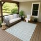 Dalyn Rug Company Soft Essentials Striped Sky 3" x 5" Indoor/Outdoor Area Rug, , large