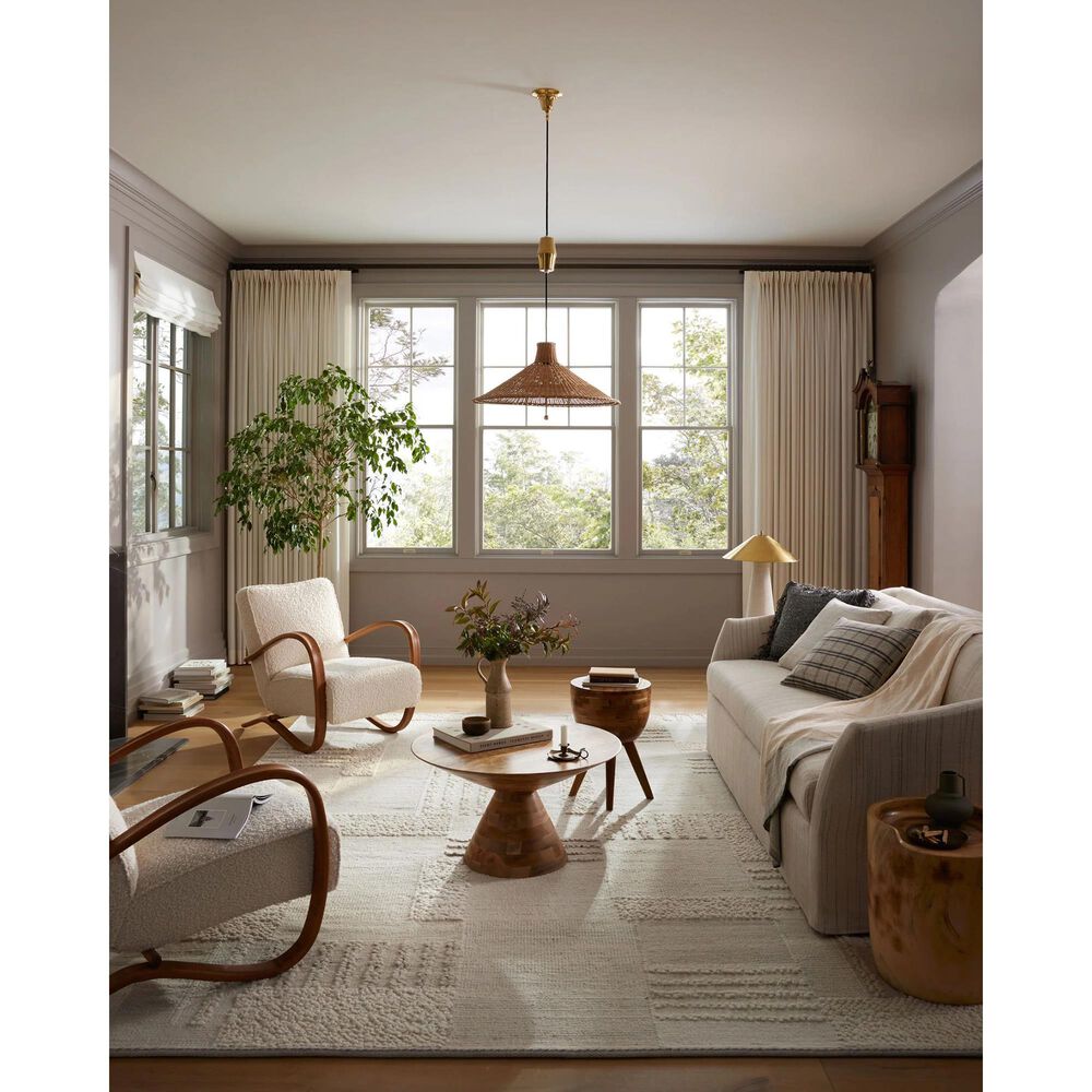 Loloi Manfred 7&#39;9&quot; x 9&#39;9&quot; Ivory and Pebble Area Rug, , large