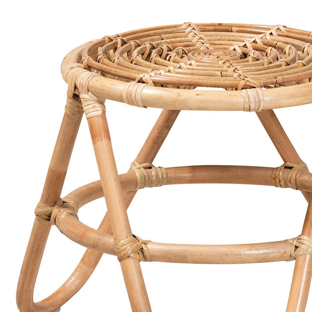 Baxton Studio Jacinda End Table in Natural Brown, , large