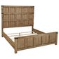 Millenium Ridgester King Panel Bed with Dresser, Chest and Two Nightstands in Light Brown with USB Ports, , large