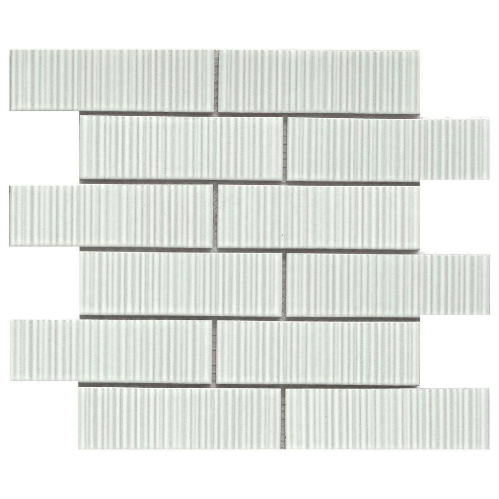 Emser Ornami Kami 2" x 6" on 11" x 12" Ceramic Mosaic Sheet, , large