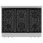 THOR KITCHEN Gordon Ramsay 6 Cu. Ft. 36" Professional Natural Gas Range with Black Handle Kit in Stainless Steel, , large