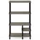 HOMLUX Turn-N-Tube 4-Tier Kitchen Storage Cart in French Oak Grey and Black, , large