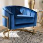 Baxton Studio Tomasso Lounge Chair in Blue, , large