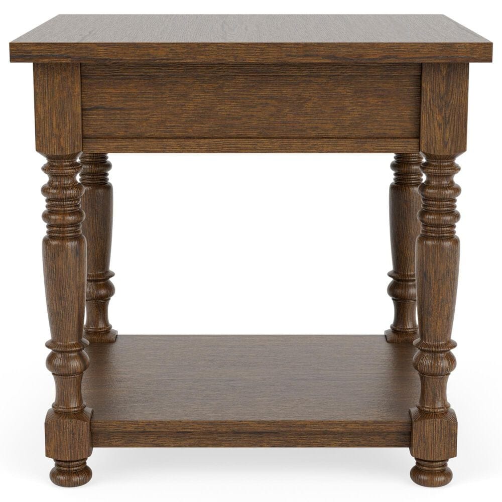 Riverside Furniture Eastlake End Table in Whiskey Oak, , large