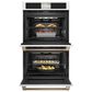 Cafe 2-Piece Kitchen Package with Matte White 30" Smart Built-In Convection Double Wall Oven and Stainless Steel 36" Touch Control Induction Cooktop, , large