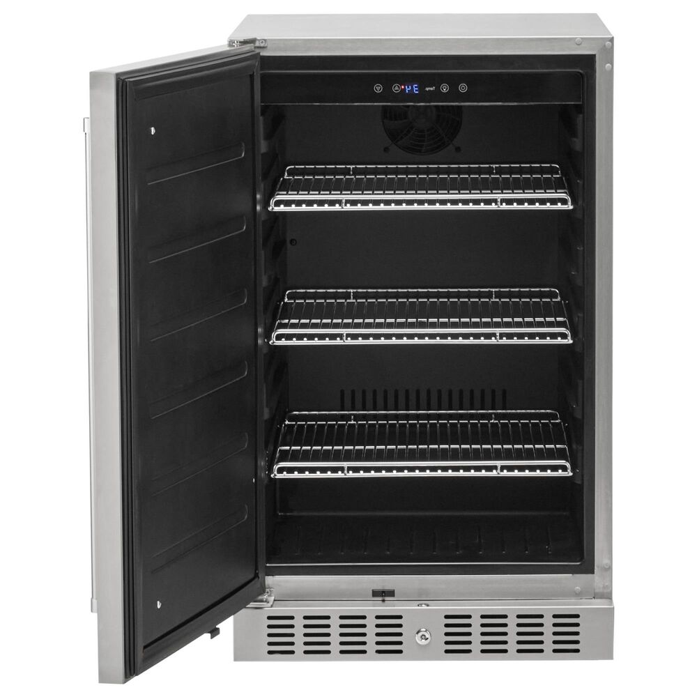 Coyote Outdoor 4.1 Cu. Ft. Outdoor Built-In Compact Refrigerator with Left Hinge in Stainless Steel, , large