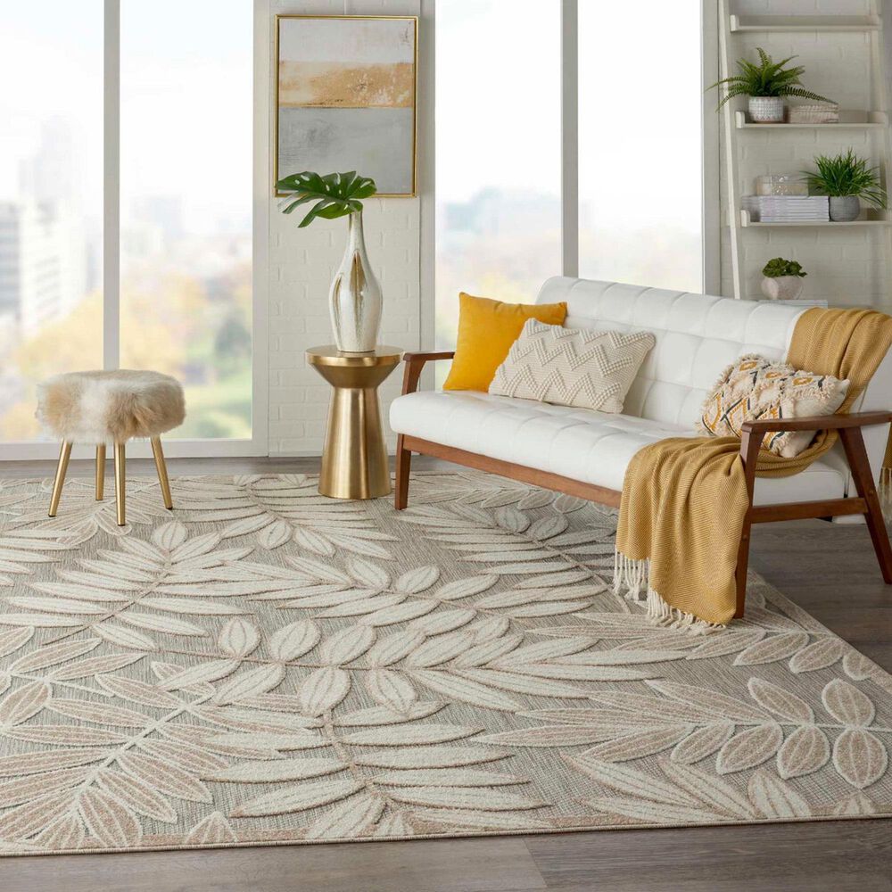 Nourison Aloha Tropical 9&#39;6&quot; x 13&#39; Natural Indoor/Outdoor Area Rug, , large