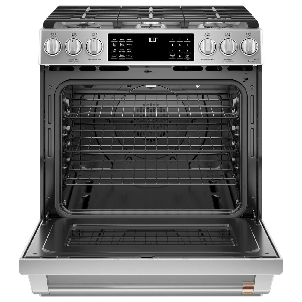 Cafe 4pc Kitchen Package with Refrigerator, Range, Microwave, and Dishwasher in Stainless Steel, , large